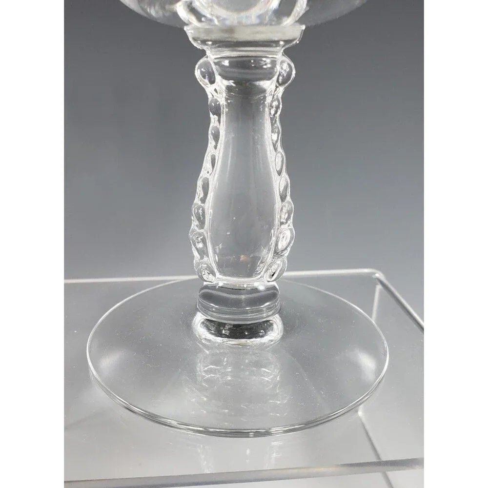 Fostoria Glass Heather Etch Champagne Coupe Glasses Set of 2 Sherbert  Vintage